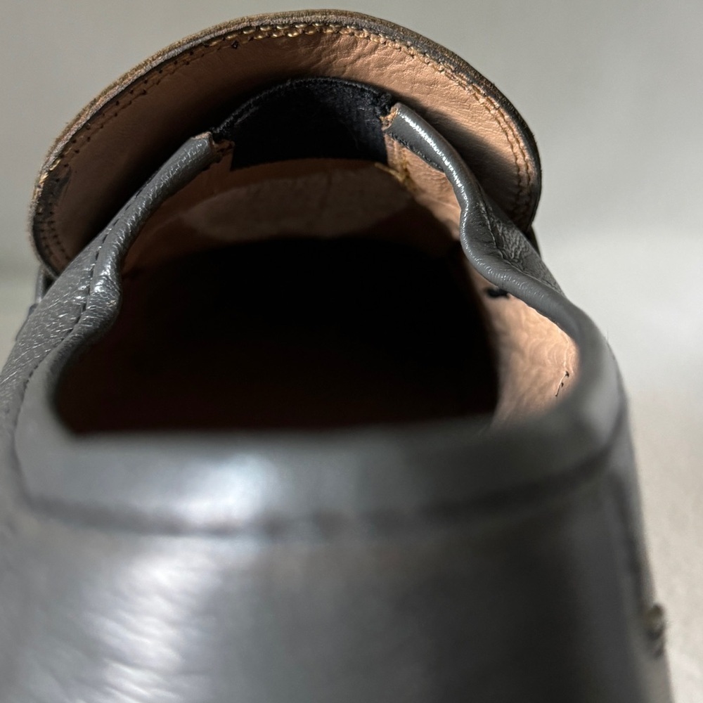 Freeman Size 7 1/2 Gray Leather Mens Dress Shoes - Picture 10 of 16